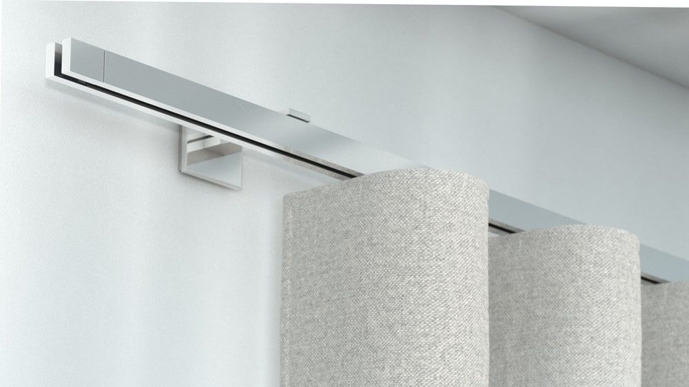 Interstil Concept 3 quadratische Vorhangstange mit Innenlauf – in Chrom