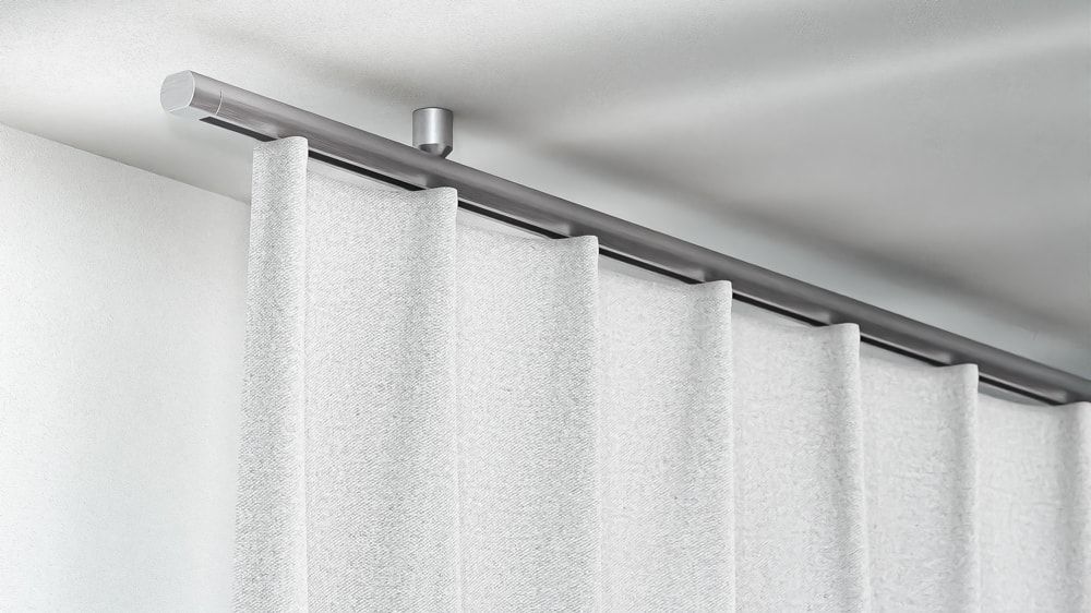 Runde Vorhangstange mit Innenlauf Interstil Corpus 16  – in Aluminium