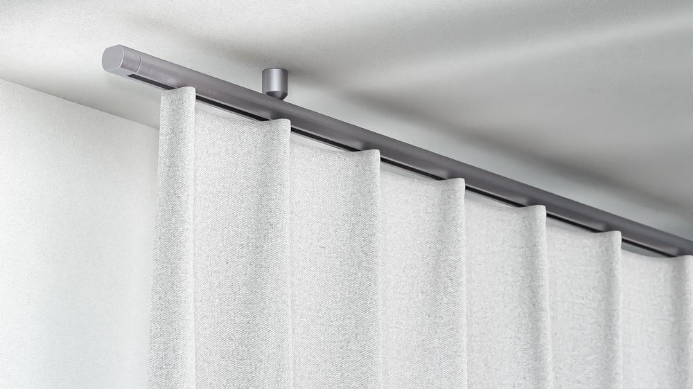 Runde Vorhangstange mit Innenlauf Interstil Corpus 16  – in Edelstahl