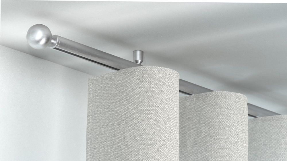 Interstil Corpus 20 mit Kugel - Innenlauf Gardinenstange – in Aluminium