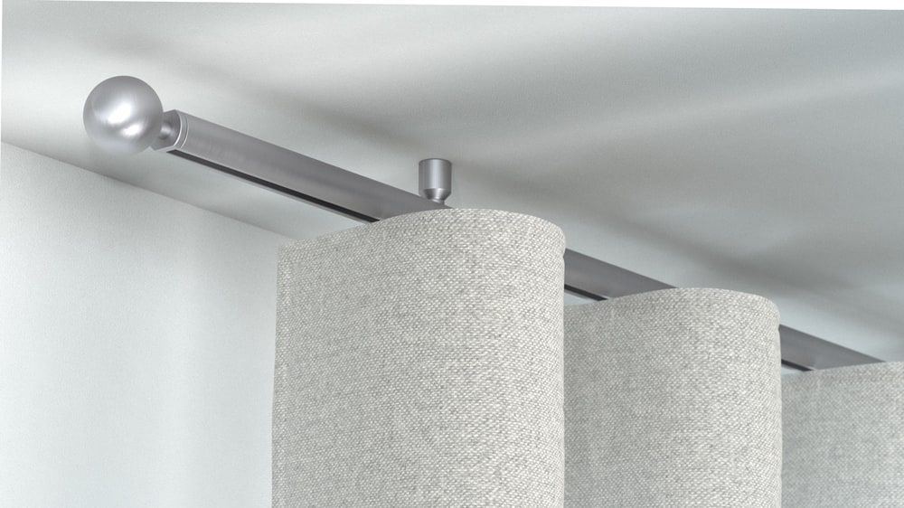 Interstil Corpus 20 mit Kugel - Innenlauf Gardinenstange – in Edelstahl