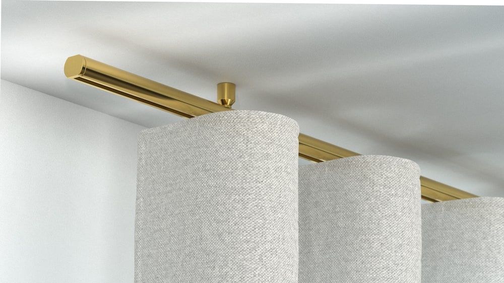 Interstil Corpus 20 Innenlauf Gardinenstange zur Deckenmontage – in Messing