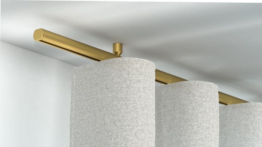 Interstil Corpus 20 Innenlauf Gardinenstange zur Deckenmontage – in Messing