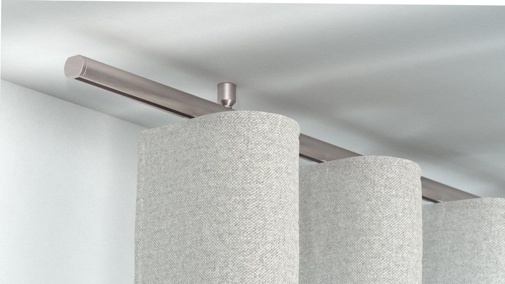 Interstil Corpus 20 Innenlauf Gardinenstange zur Deckenmontage – in Nickel matt