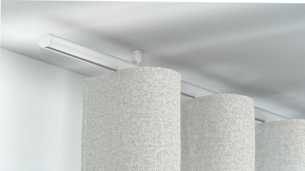 Interstil Corpus 20 Innenlauf Gardinenstange zur Deckenmontage – in Weiß