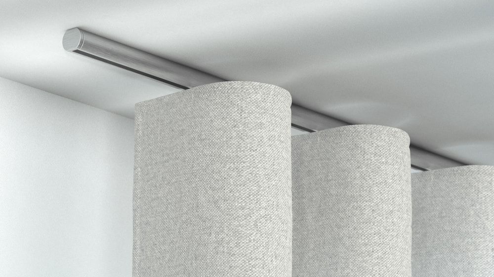 Interstil Mono: runde Vorhangschiene für Ihren Vorhang – in Aluminium