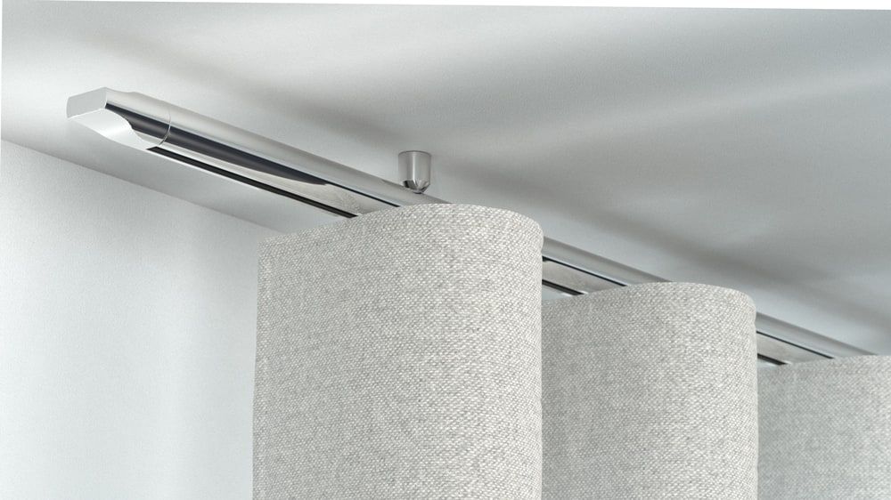 Interstil Corpus 22 mit Endstück Log zur Deckenmontage – in Chrom