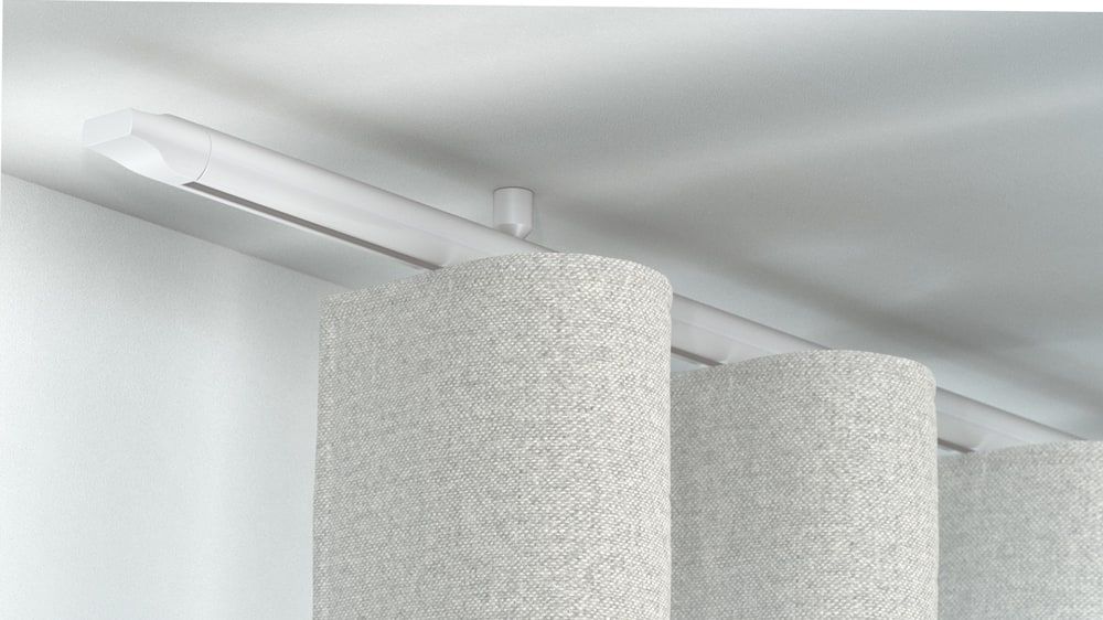 Interstil Corpus 22 mit Endstück Log zur Deckenmontage – in Weiß