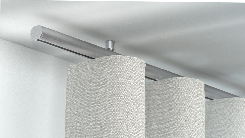 Interstil Corpus 25 1-läufige Vorhangstange mit Innenlauf – in Aluminium