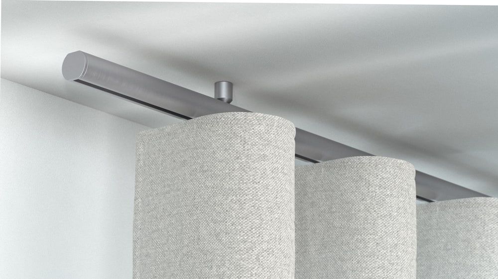 Interstil Corpus 25 1-läufige Vorhangstange mit Innenlauf – in Edelstahl