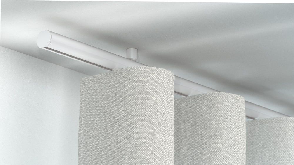 Interstil Corpus 25 1-läufige Vorhangstange mit Innenlauf – in Weiß