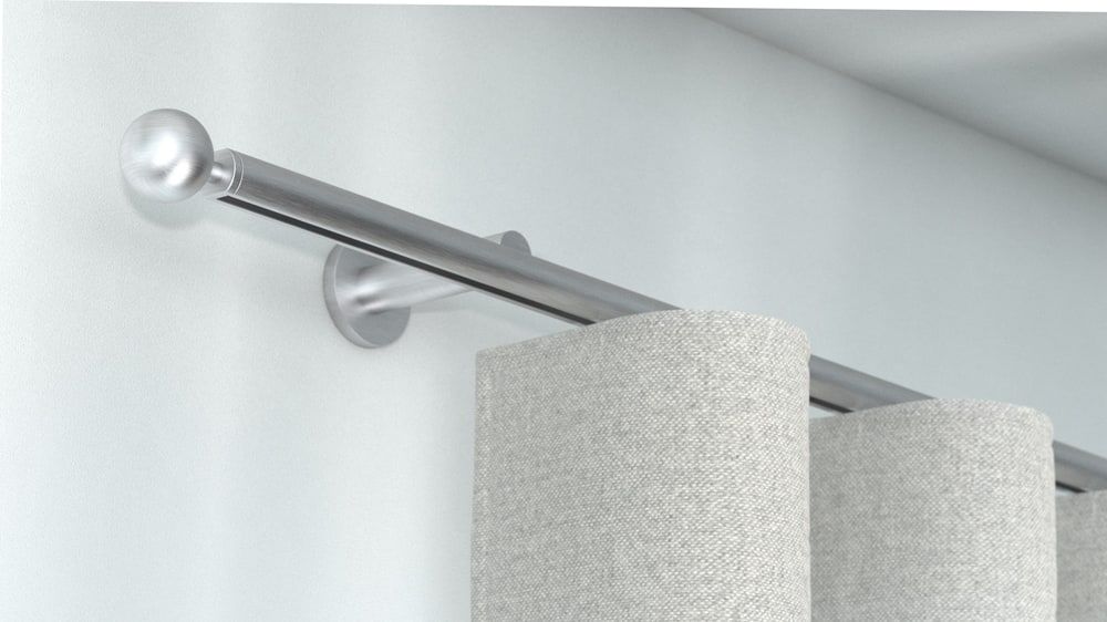 Interstil Cosmo 1-läufige Innenlaufstange zur Wandmontage – in Aluminium