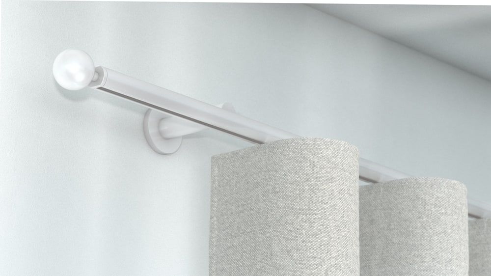 Interstil Cosmo 1-läufige Innenlaufstange zur Wandmontage – in Weiß