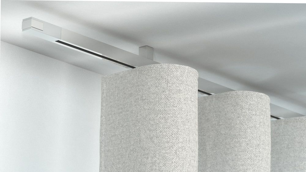 Interstil Cubus 1 Quadratische Vorhangschiene nach Maß – in Chrom