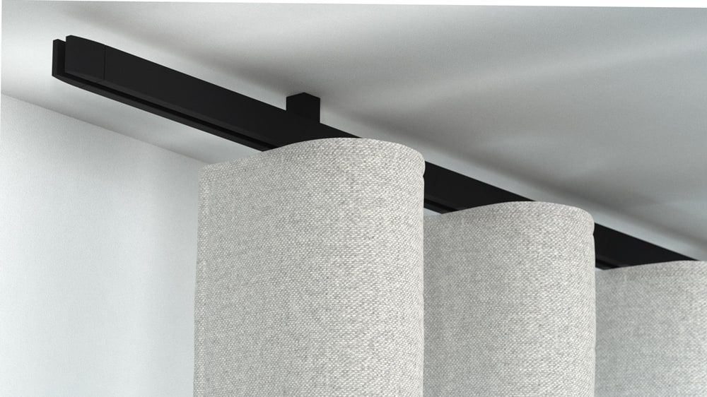 Interstil Cubus 2 mit Endkappe Convex - Gardinenstange Decke