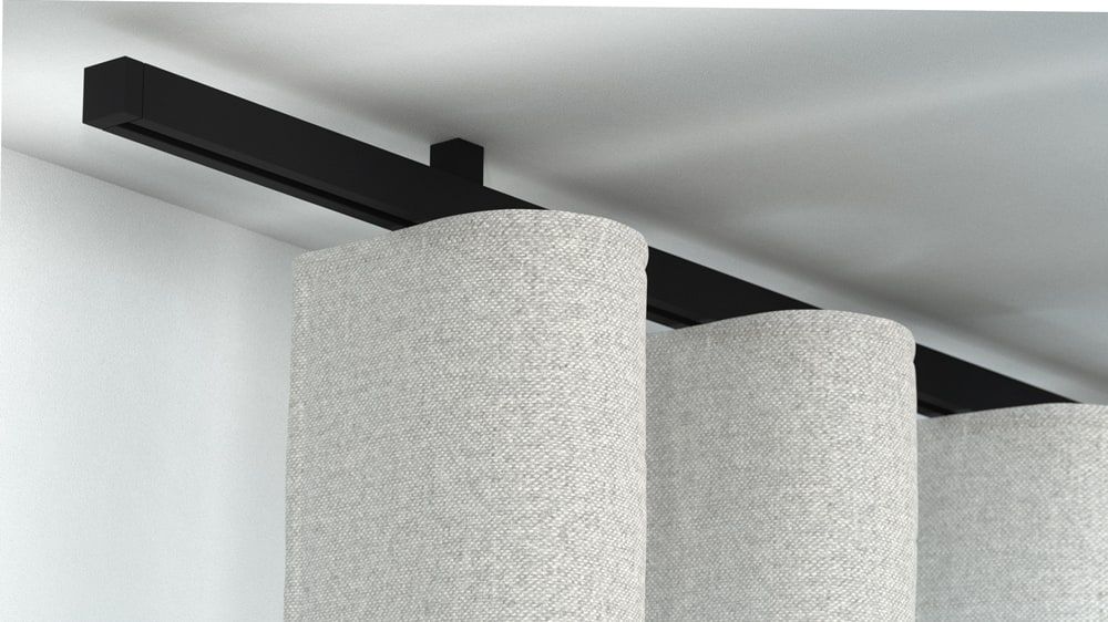 Interstil Cubus 2 mit Endkappe Compact - Vorhangstange Decke