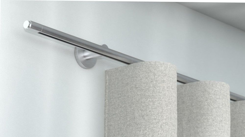 Interstil Didakt: Runde Gardinenstange nach Maß bestellen – in Aluminium