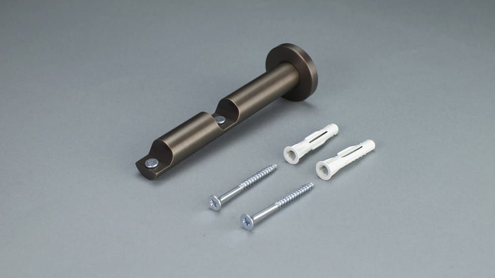 Interstil Doppelträger zur Wandmontage rund ø 20 mm – Zubehör in Bronze