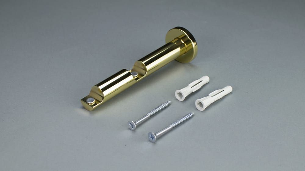 Interstil Doppelträger zur Wandmontage rund ø 20 mm – Zubehör in Messing