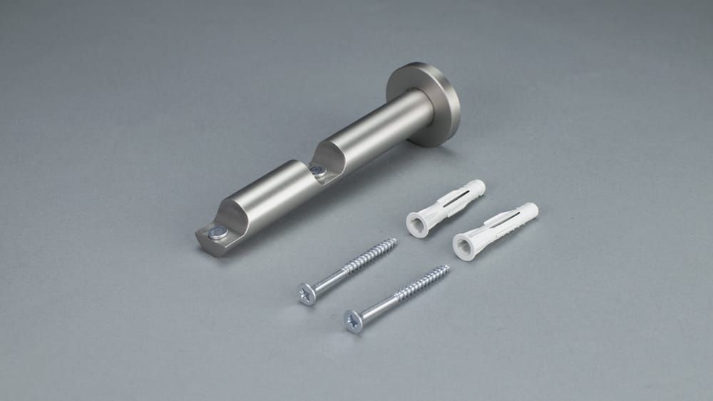 Interstil Doppelträger zur Wandmontage rund ø 20 mm – Zubehör in Nickel matt