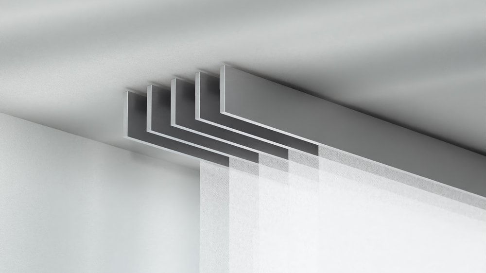 Interstil F1 Schiebevorhangschiene Decke 5-läufig – in Aluminium