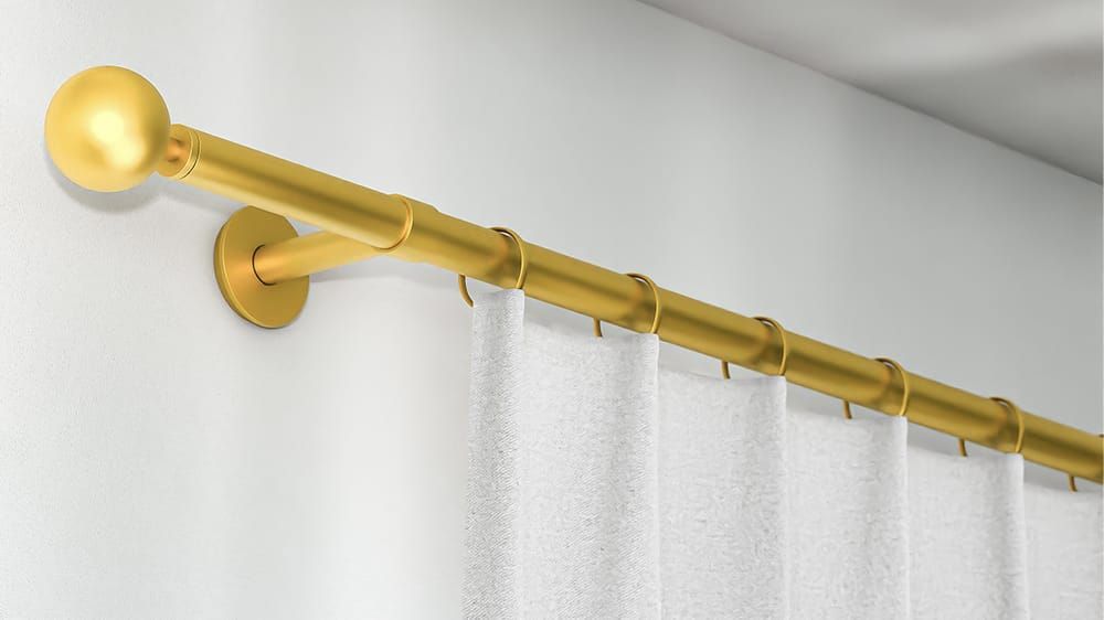 Interstil Grazioso Stange zur Wandmontage auf Maß – in Messing