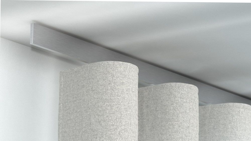 Interstil Helix Gardinenschiene 1-läufig zur Deckenmontage – in Aluminium