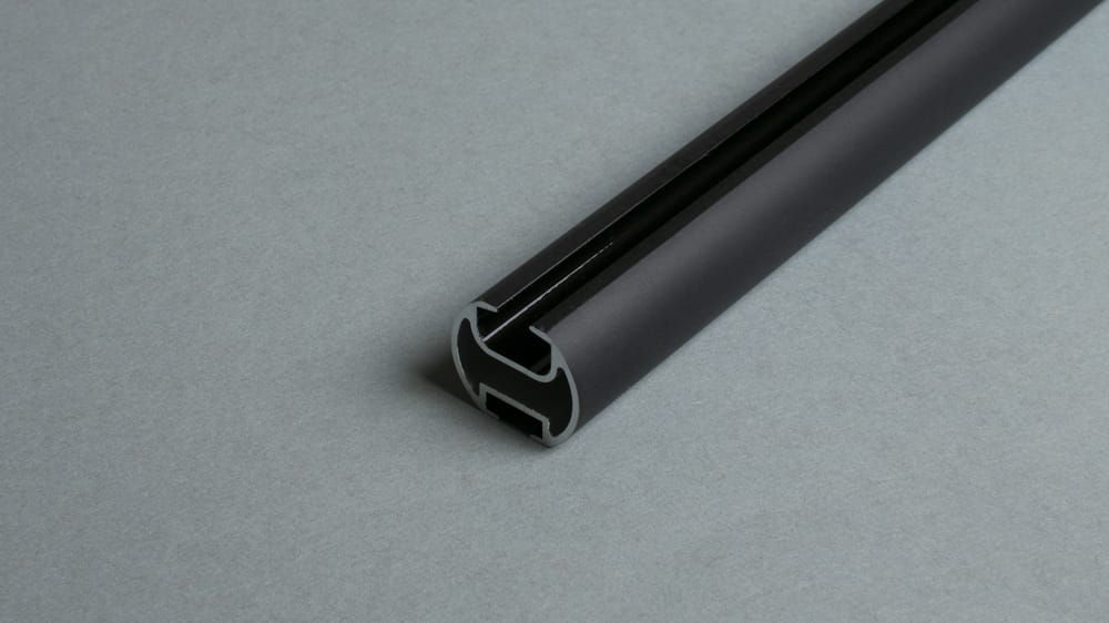 Interstil - Innenlaufprofil 25 mm rund – in Schwarz