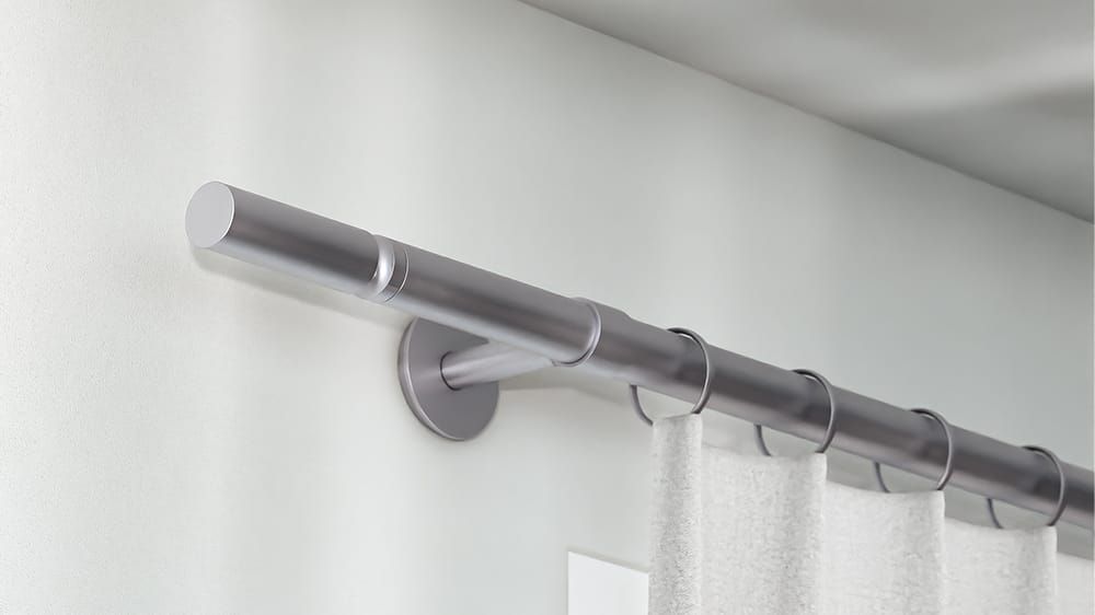 Interstil Kensington Stange für Vorhänge zur Wandmontage – in Edelstahl