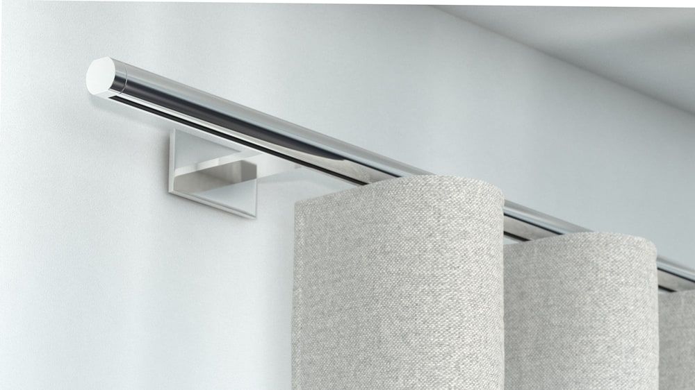 Interstil Lee 1 Vorhangschiene zur Wandmontage – in Chrom