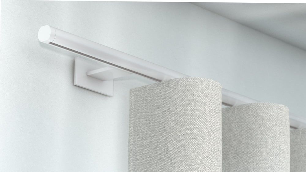 Interstil Lee 1 Vorhangschiene zur Wandmontage – in Weiß