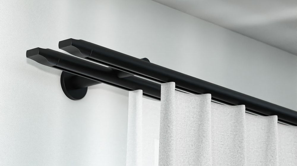 Interstil Log 3 2-läufig zur Wandmontage bestellen – in Schwarz