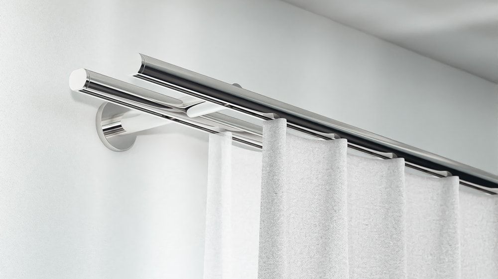 Interstil Mono 2-läufig zur Wandmontage nach Maß – in Chrom