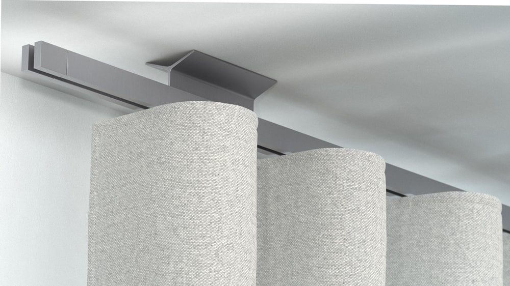 Interstil Novum 2 - Vorhangstange zur Deckenmontage preiswert – in Edelstahl