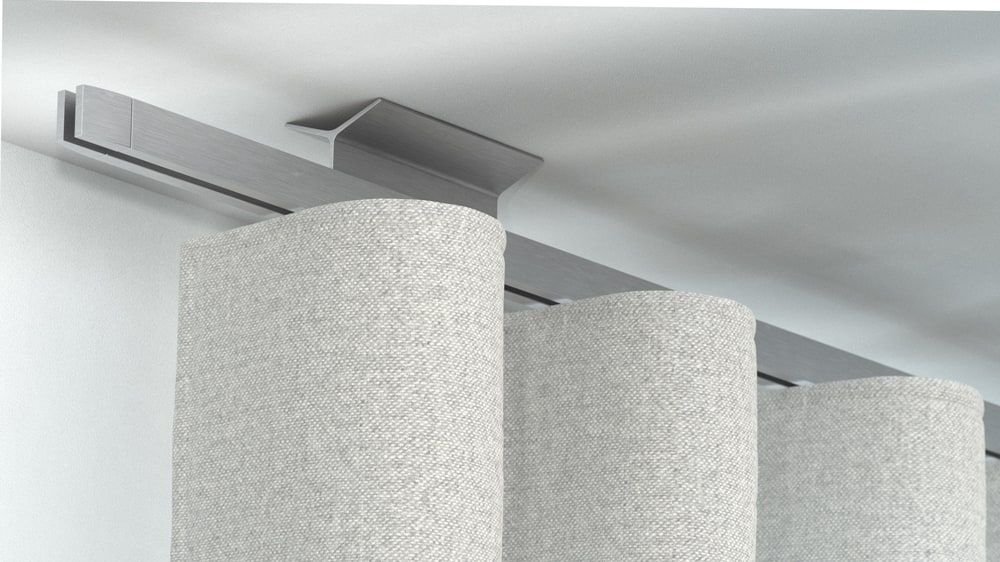 Interstil Novum 2 - Vorhangstange zur Deckenmontage – in Aluminium