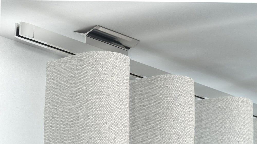 Interstil Novum 2 - Vorhangstange zur Deckenmontage – in Chrom