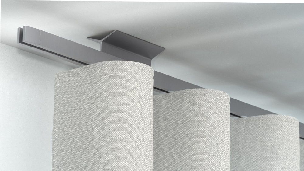 Interstil Novum 2 - Vorhangstange zur Deckenmontage – in Edelstahl