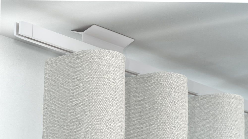 Interstil Novum 2 - Vorhangstange zur Deckenmontage – in Weiß