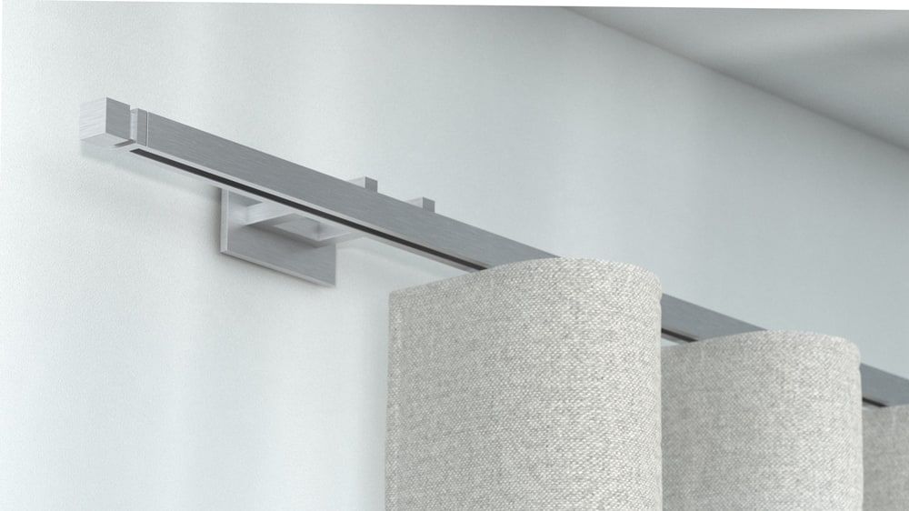 Interstil Phantom 2: 1-läufige Vorhangstange – in Aluminium