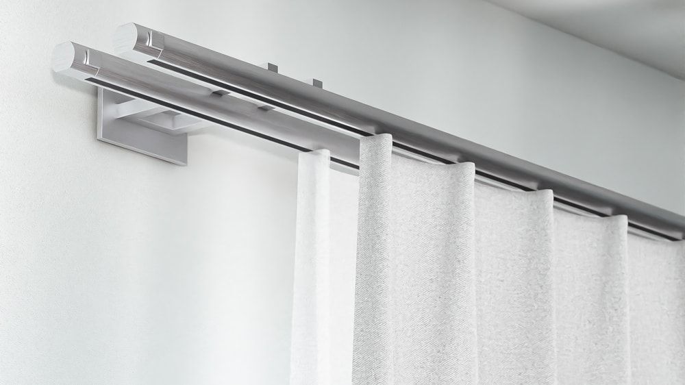 Interstil Phantom 20 - runde Vorhangschiene 2-läufig – in Aluminium