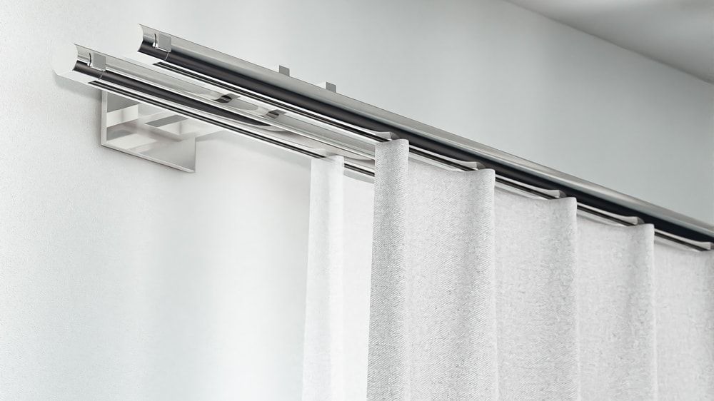 Interstil Phantom 20 - runde Vorhangschiene 2-läufig – in Chrom