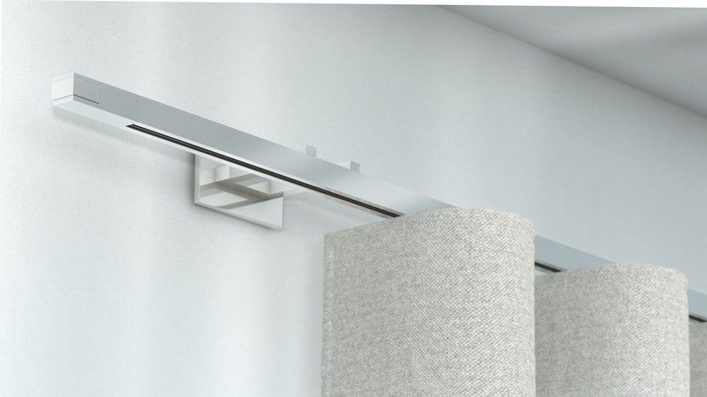 Interstil Phantom 3 - Vorhangstange zur Wandmontage – in Chrom