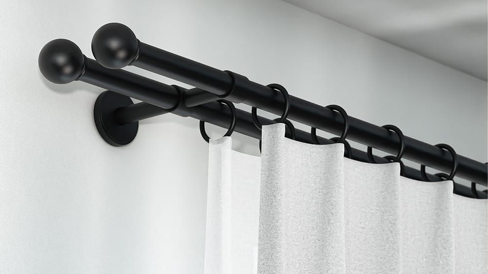 Interstil Puck 2-läufig zur Wandmontage konfigurieren – in Schwarz