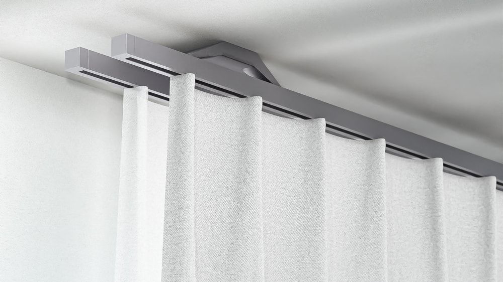 Interstil Quantum 1 2-läufig - Edle Deckenschiene – in Edelstahl