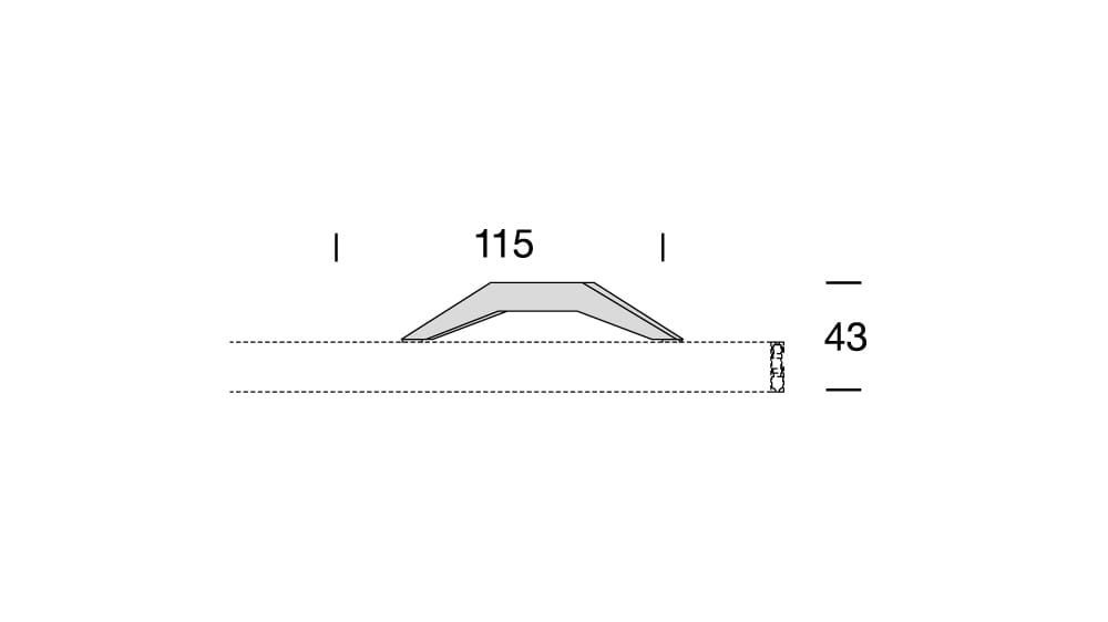 Interstil Quantum 2 1-läufige Deckenschiene auf Maß