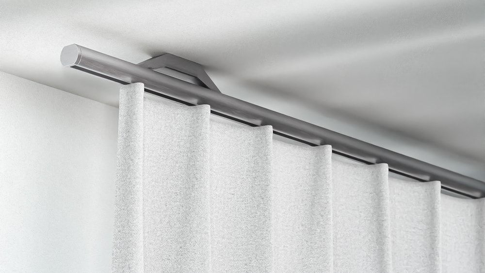 Interstil Quantum 20 1-läufig - Deckenschiene auf Maß  – in Aluminium