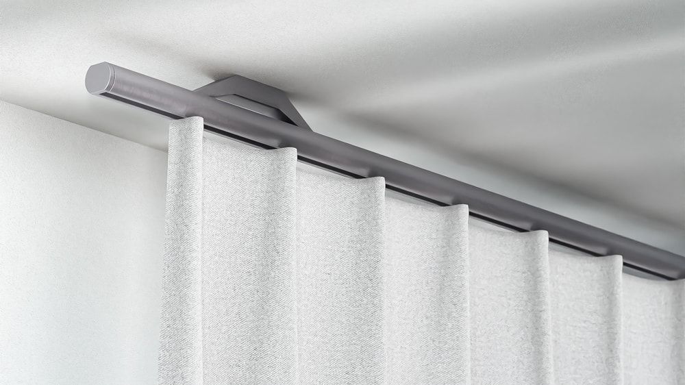 Interstil Quantum 20 1-läufig - Deckenschiene auf Maß  – in Edelstahl