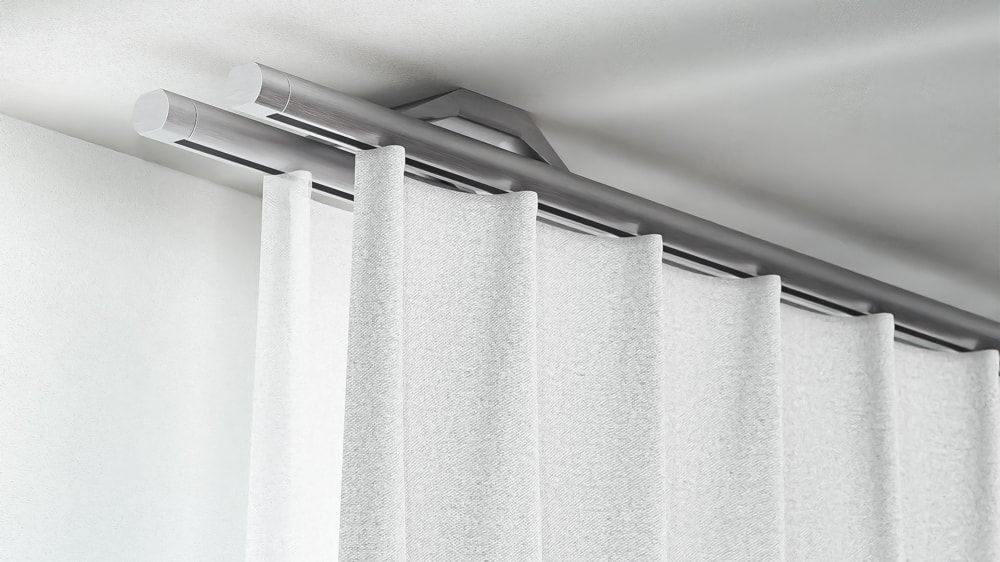 Interstil Quantum 20 Deckenschiene 2-läufig mit Endstück Metro – in Aluminium