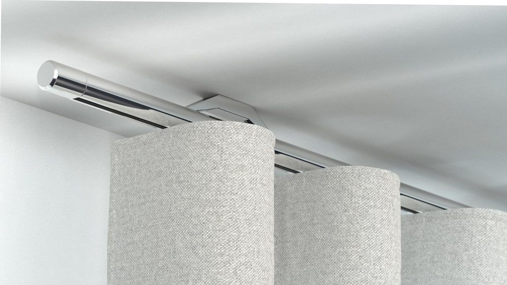 Interstil Quantum 22 1-läufige Deckenschiene auf Maß – in Chrom