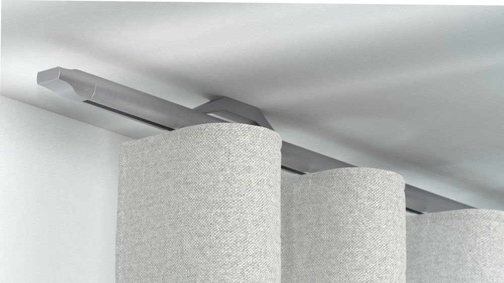 Interstil Quantum 22 1-läufig Innenlaufstange Vorhang – in Edelstahl